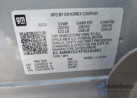 2023 Buick Encore Gx Select Fwd from USA, damaged, VIN KL4MMDS2XPB141601